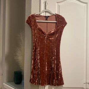 Pink velvet 90s inspired dress